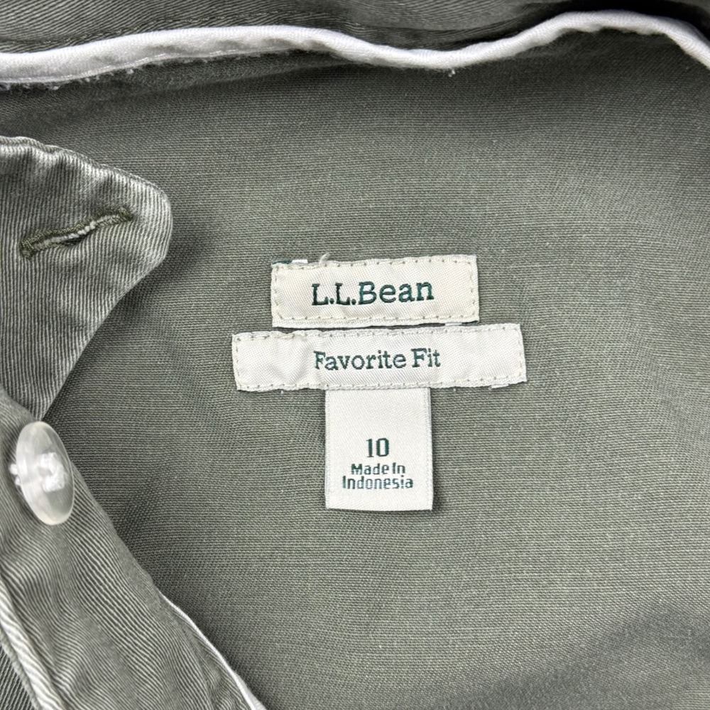LL Bean Favorite Fit Olive Green Utility Short Women 10 Stretch Outdoors Granola - Picture 4 of 10